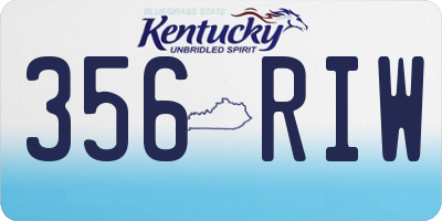KY license plate 356RIW