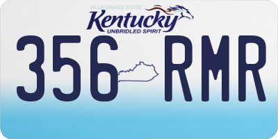 KY license plate 356RMR