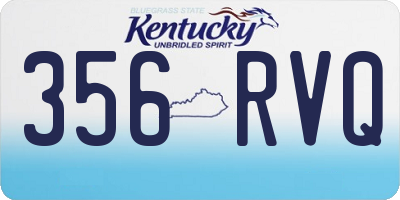 KY license plate 356RVQ