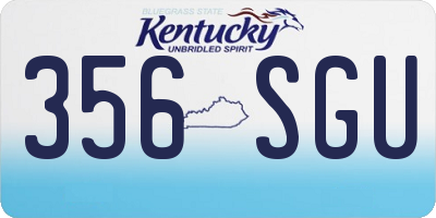 KY license plate 356SGU