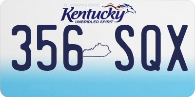 KY license plate 356SQX