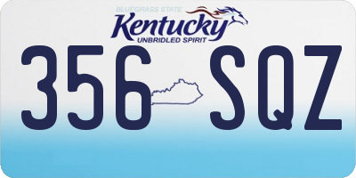 KY license plate 356SQZ