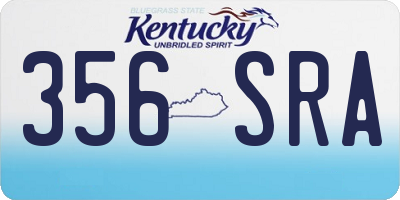 KY license plate 356SRA