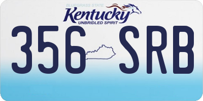 KY license plate 356SRB