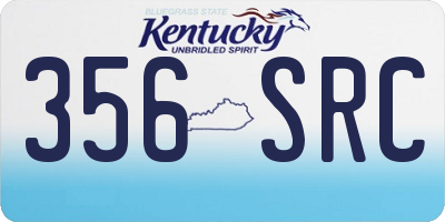 KY license plate 356SRC
