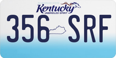 KY license plate 356SRF