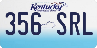 KY license plate 356SRL