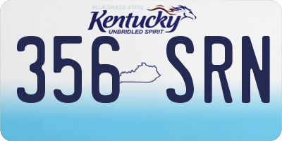 KY license plate 356SRN