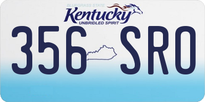 KY license plate 356SRO