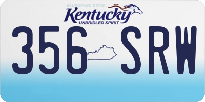 KY license plate 356SRW