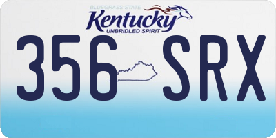 KY license plate 356SRX