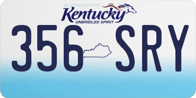 KY license plate 356SRY