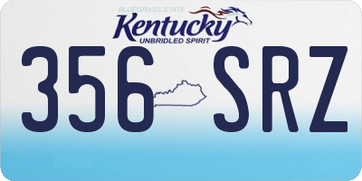 KY license plate 356SRZ