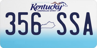 KY license plate 356SSA