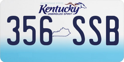 KY license plate 356SSB