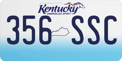 KY license plate 356SSC