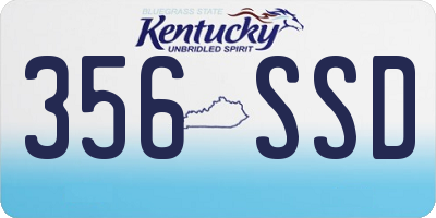 KY license plate 356SSD