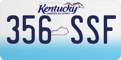 KY license plate 356SSF