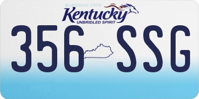 KY license plate 356SSG