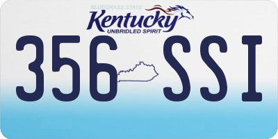 KY license plate 356SSI