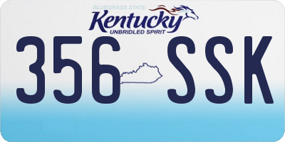 KY license plate 356SSK