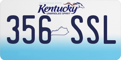 KY license plate 356SSL