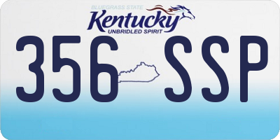 KY license plate 356SSP