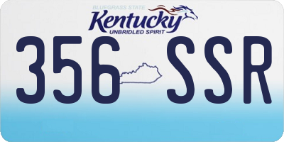 KY license plate 356SSR