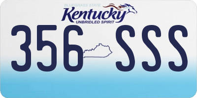 KY license plate 356SSS