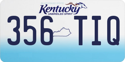 KY license plate 356TIQ