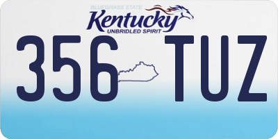 KY license plate 356TUZ