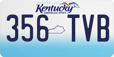 KY license plate 356TVB
