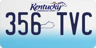 KY license plate 356TVC