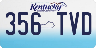 KY license plate 356TVD