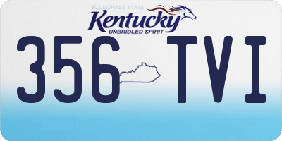 KY license plate 356TVI