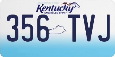 KY license plate 356TVJ