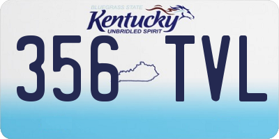 KY license plate 356TVL
