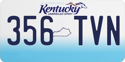 KY license plate 356TVN