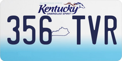 KY license plate 356TVR