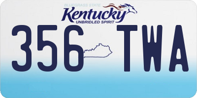 KY license plate 356TWA