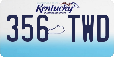 KY license plate 356TWD