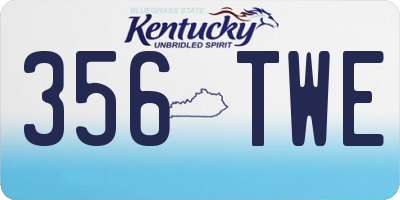 KY license plate 356TWE