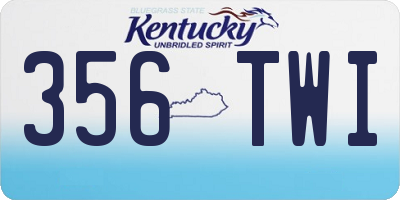 KY license plate 356TWI
