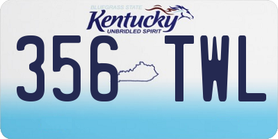 KY license plate 356TWL