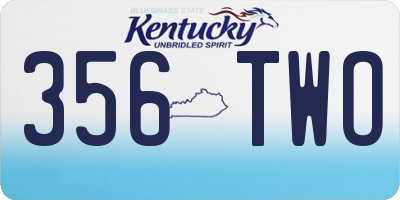 KY license plate 356TWO