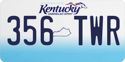 KY license plate 356TWR