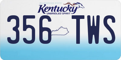 KY license plate 356TWS