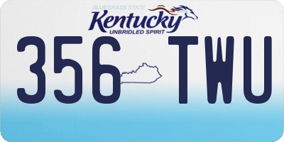 KY license plate 356TWU