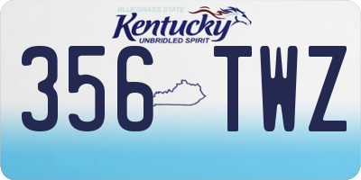 KY license plate 356TWZ