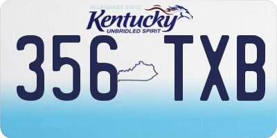 KY license plate 356TXB